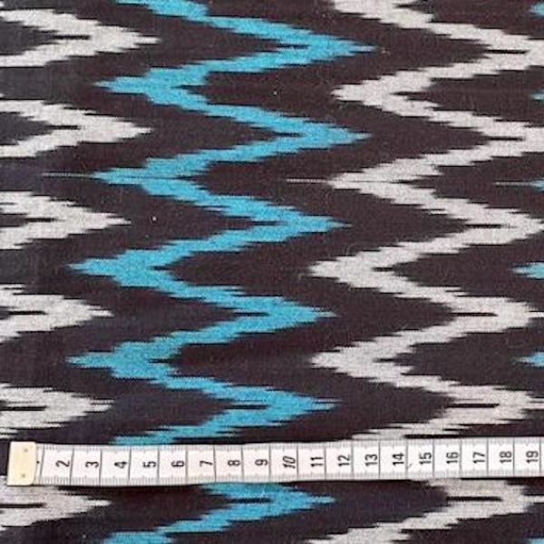 Ikat Stoff aus Indien - BLUE